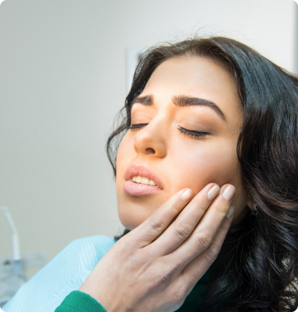 Patient experiencing toothache