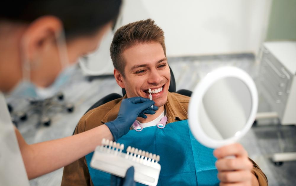 An Adult Male Undergoing Porcelain Veneers Procedure at Kokomo Family Dentistry